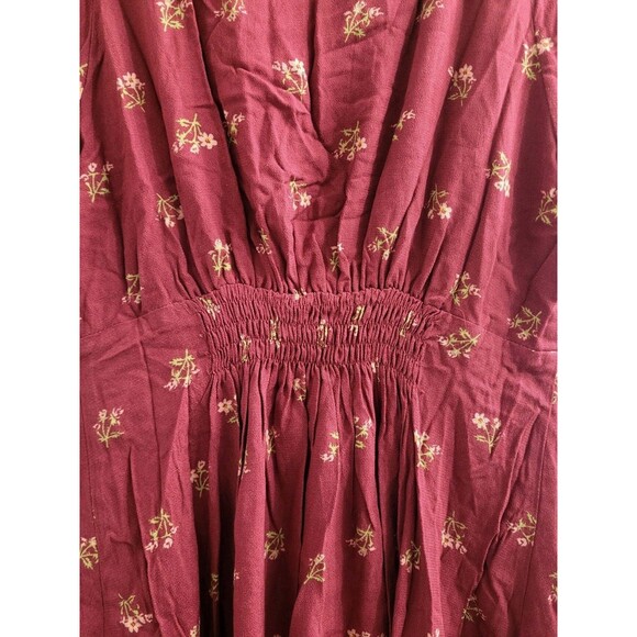 Free People Everyone’s Favorite Mini Dress Earth Red Combo NWT M OB2017241 - Picture 10 of 10